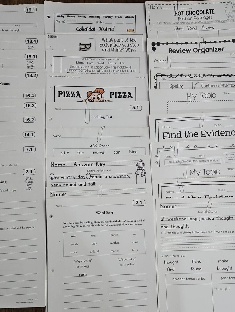 Free 2nd Grade Worksheets
